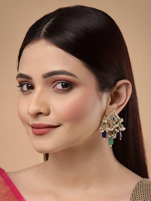 Blue pearl earrings 1