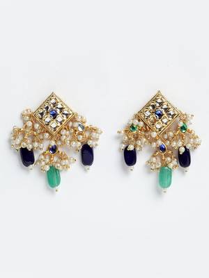 Blue pearl earrings 3