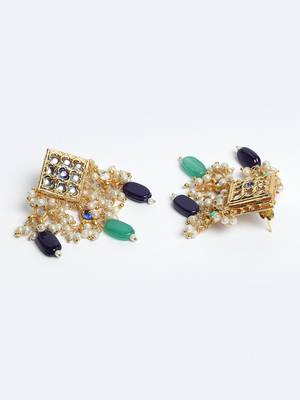 Blue pearl earrings 4