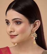 Yellow pearl earrings