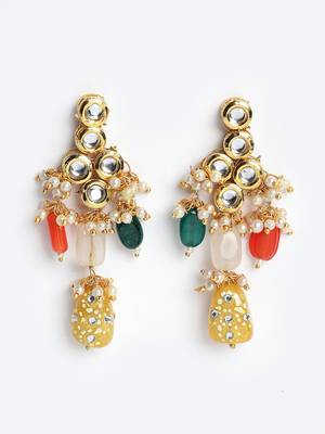 Yellow pearl earrings 4