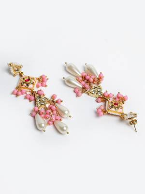 Pink pearl earrings 4