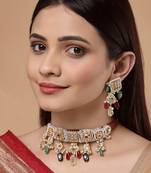 Green pearl earrings