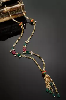 Green pearl necklaces