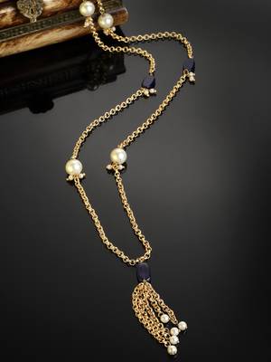 Blue pearl necklaces 2