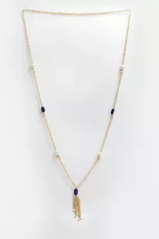 Blue pearl necklaces