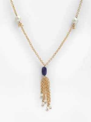 Blue pearl necklaces 4