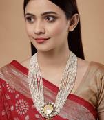 Yellow pearl necklaces