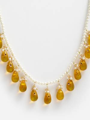 Yellow pearl necklaces 3