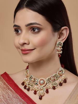 Red pearl necklace-sets 1