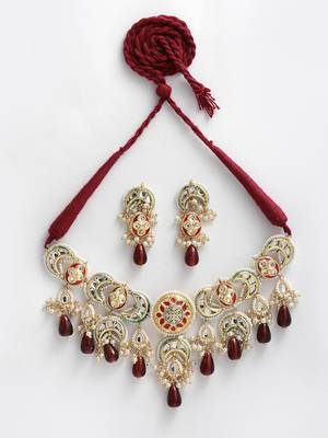 Red pearl necklace-sets 3
