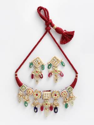Red pearl necklace-sets 3