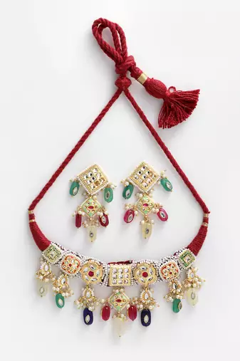 Red pearl necklace-sets