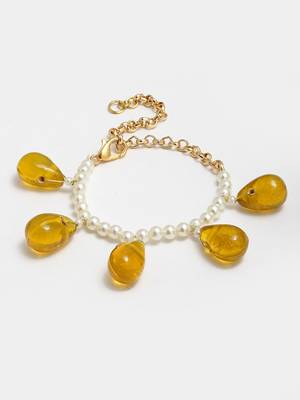 Yellow pearl bracelets 2