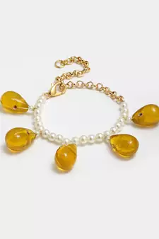 Yellow pearl bracelets