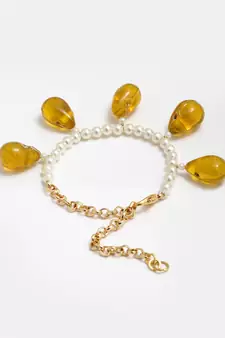 Yellow pearl bracelets
