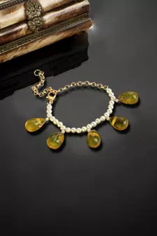 Yellow pearl bracelets