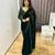 green emboroideri velvet saree