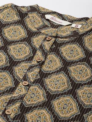 Black printed cotton ethnic-kurtis 2
