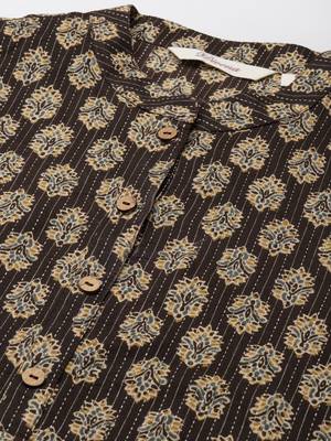 Black printed cotton ethnic-kurtis 2