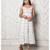 Blue & White Geometric Block Print Tyre Dress