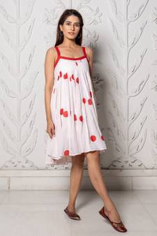 White Polka Dot Dress