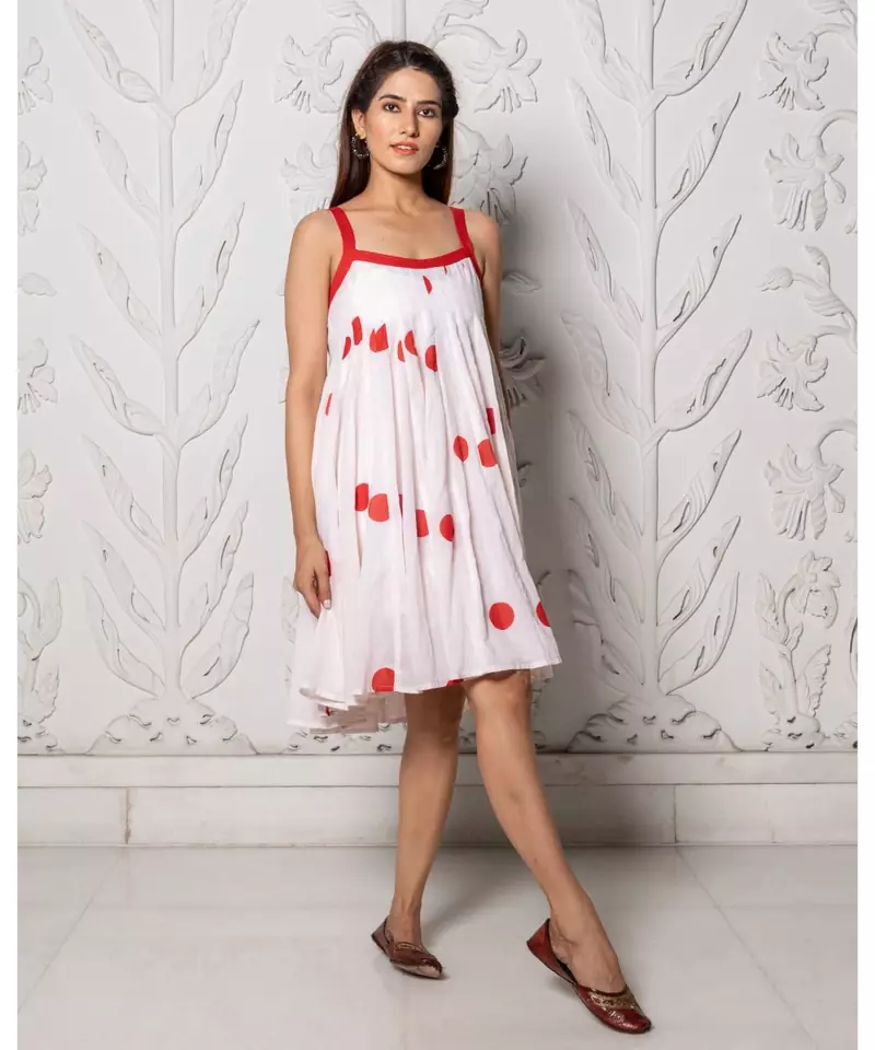 White Polka Dot Dress