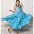 Sky Blue Polka Dot Anghrakha Dress