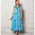 Sky Blue Polka Dot Anghrakha Dress
