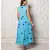 Sky Blue Polka Dot Anghrakha Dress