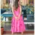 Pink Polka Dot Anghrakha Dress