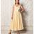 Yellow & White Geometric Block Print Tyre Dress