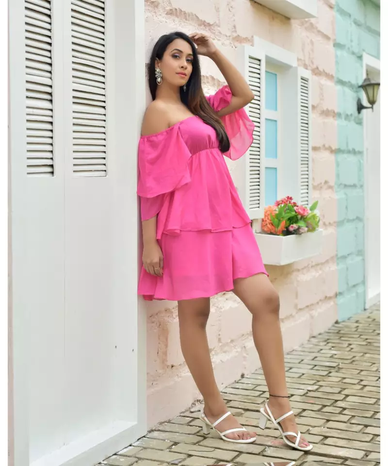 Aster off shoulder Dress