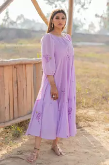 Lavender Mulmul Dress