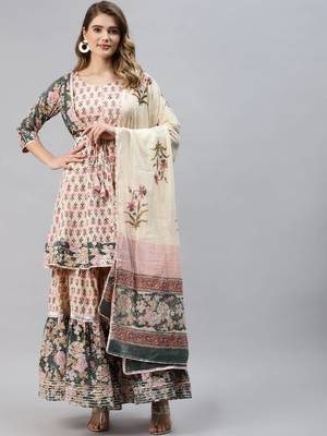Cream gotta patti cotton salwar 1