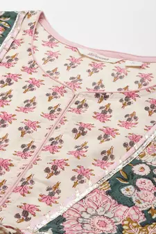 Cream gotta patti cotton salwar