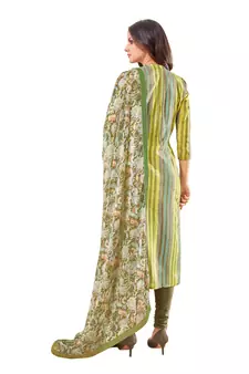 Multicolor printed crepe salwar