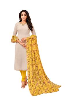 Beige sequins chanderi salwar