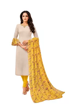 Beige sequins chanderi salwar