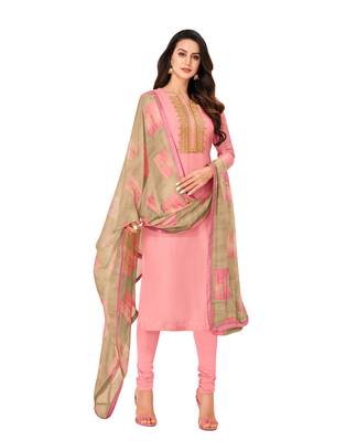 Peach sequins chanderi salwar 1