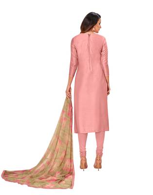 Peach sequins chanderi salwar 3