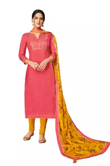 Pink sequins chanderi salwar