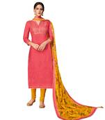 Pink sequins chanderi salwar