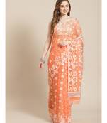 multicolor Jamdani on resham silk&  in hues of gorgeous rose gold