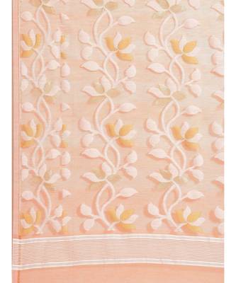 multicolor Jamdani on resham silk&  in hues of gorgeous rose gold 3