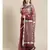 multicolor Jamdani on resham silk in burgundy and silver melange
