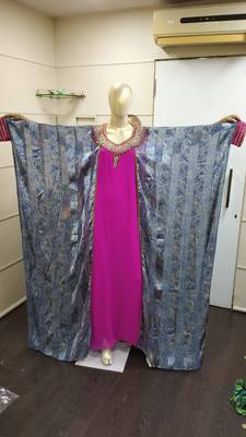  Zari Work Gerogette Islamic Style Arabian Partywear Farasha 1