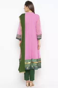 Light-pink embroidered georgette salwar