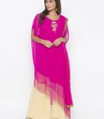 Pink embroidered georgette salwar