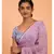 Suta White & Lavender Polka Dots Printed Pure Cotton Saree